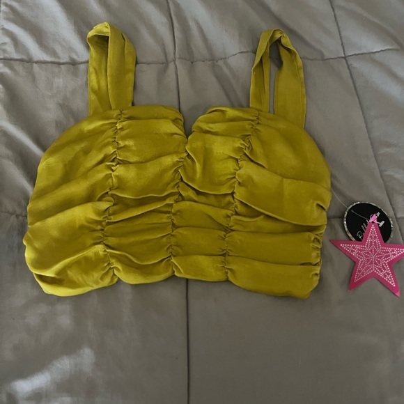 NWT Satin Crop Tank - Picture 3 of 3